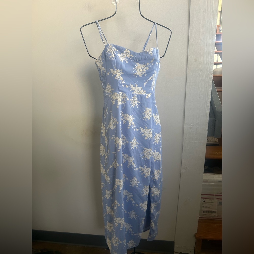 Abercrombie floral midi dress XS petite - Picture 2 of 5